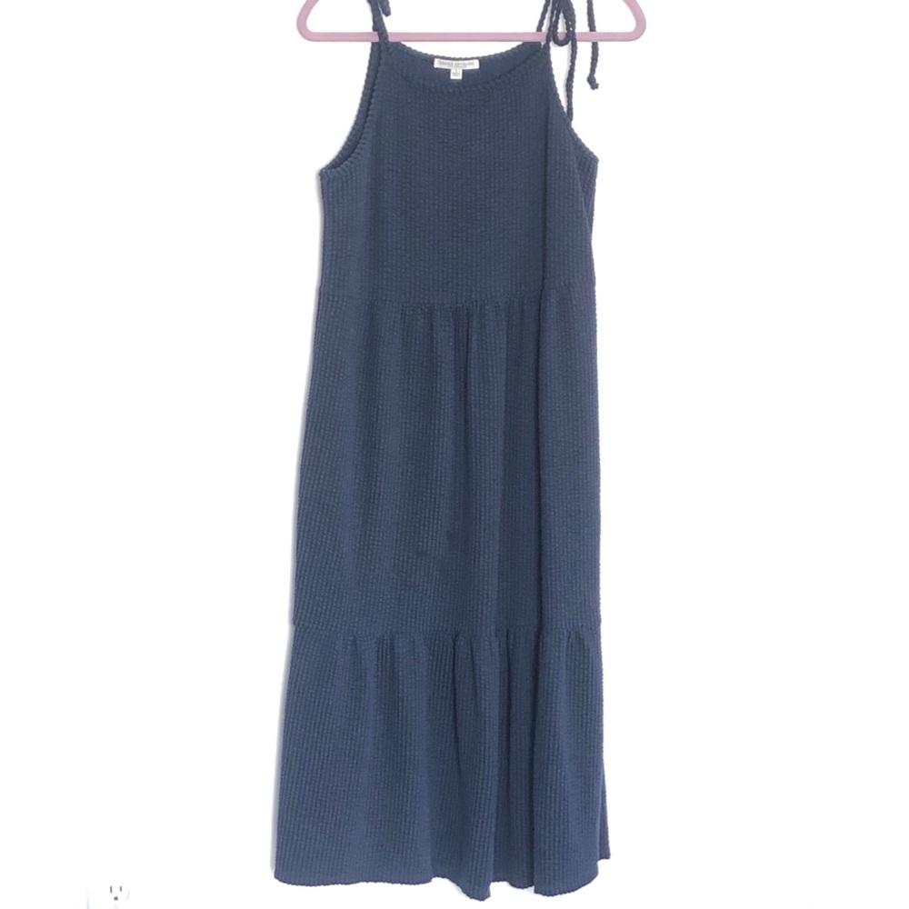 GREEN ENVELOPE Blue Midi Dress